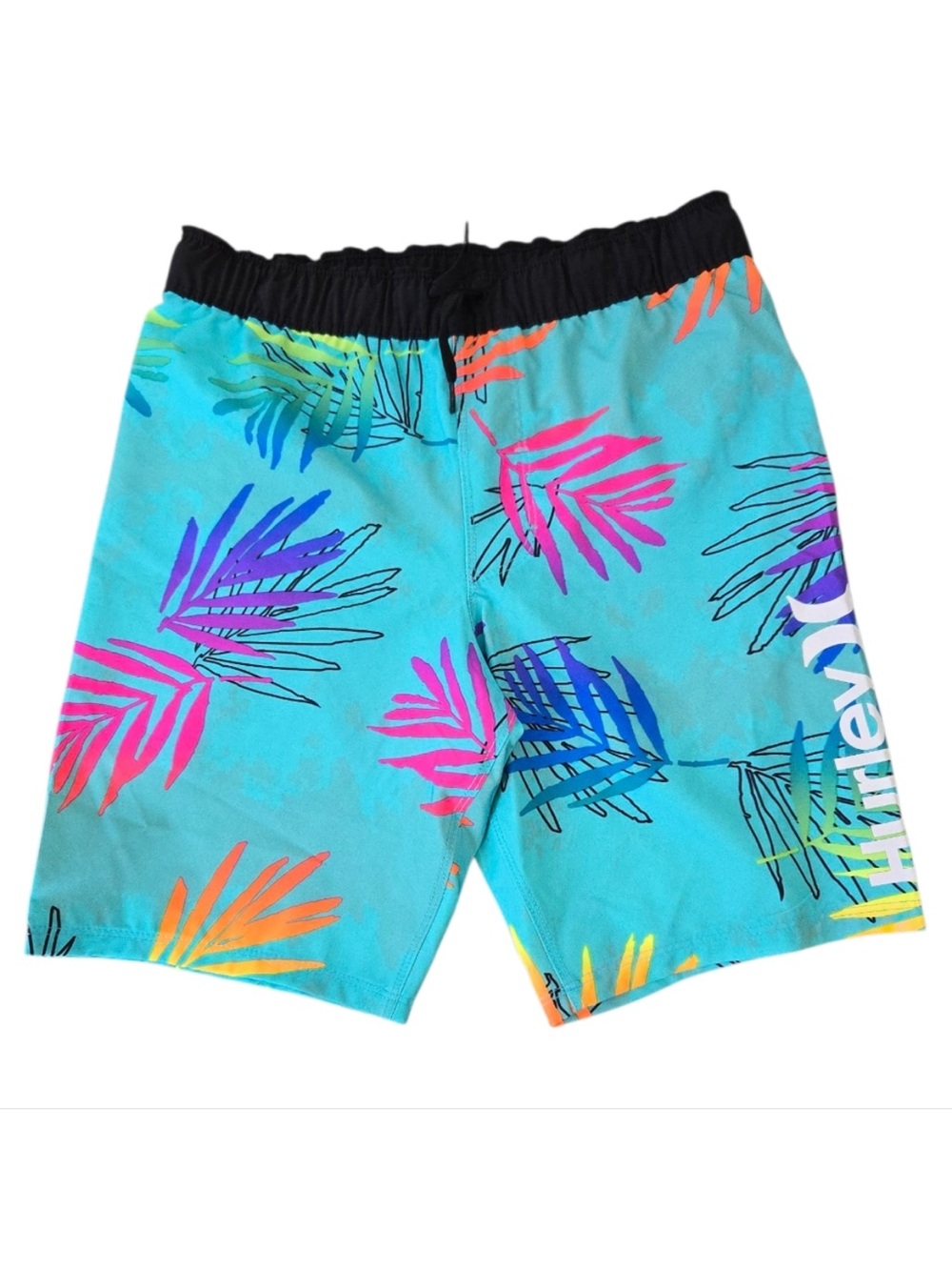 Hurley Multicolor Palm Leaf Print Swim Shorts